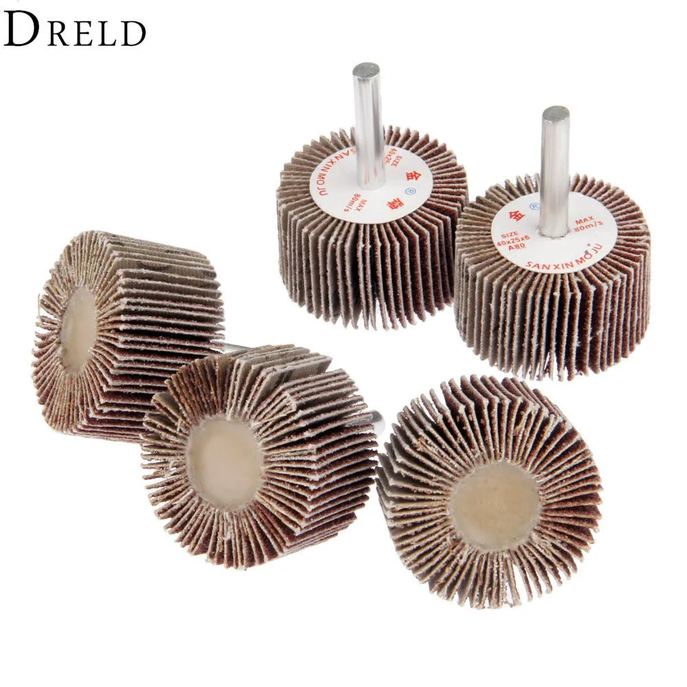 40mm electric drill grinding head with 6mm shank, 80 grit wool polishing wheel, coarse or fine sand.