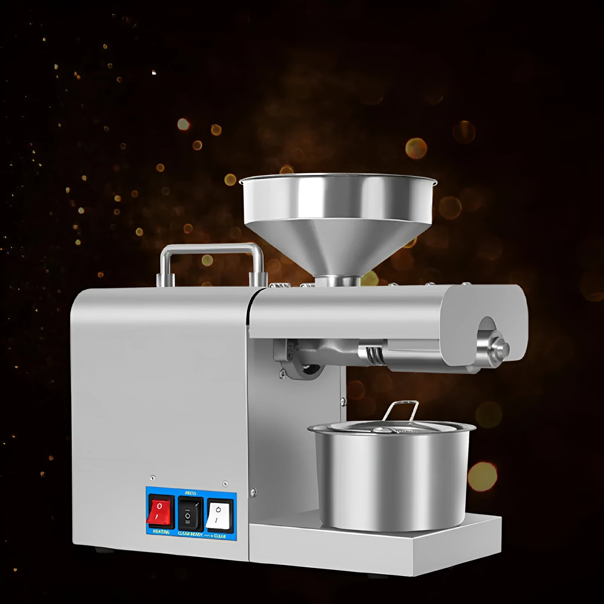 Xiangwei RG-311 and RG-312 household oil press appliance on kitchen countertop