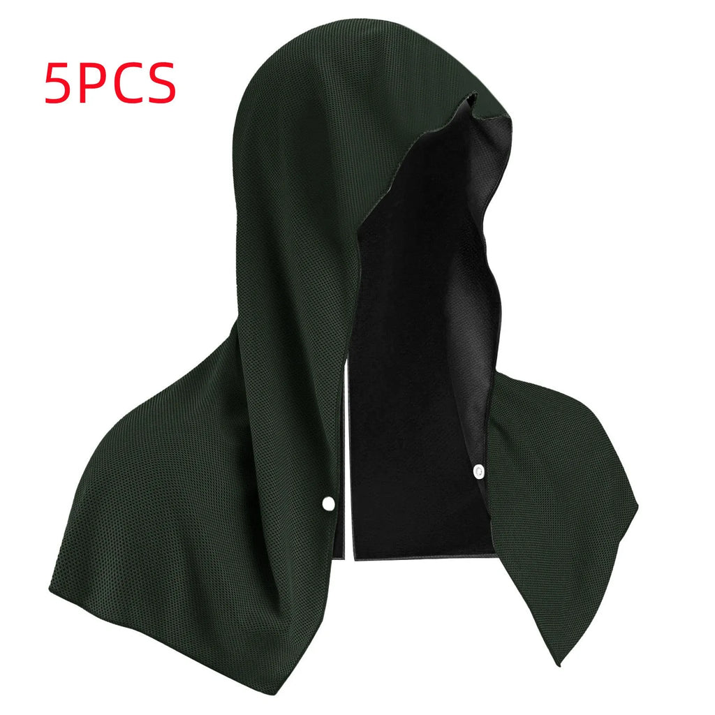 Polyester sports headscarf 60x30cm in grey, charcoal black, royal blue, sky blue, rose red, green, or pure black for sun protection.