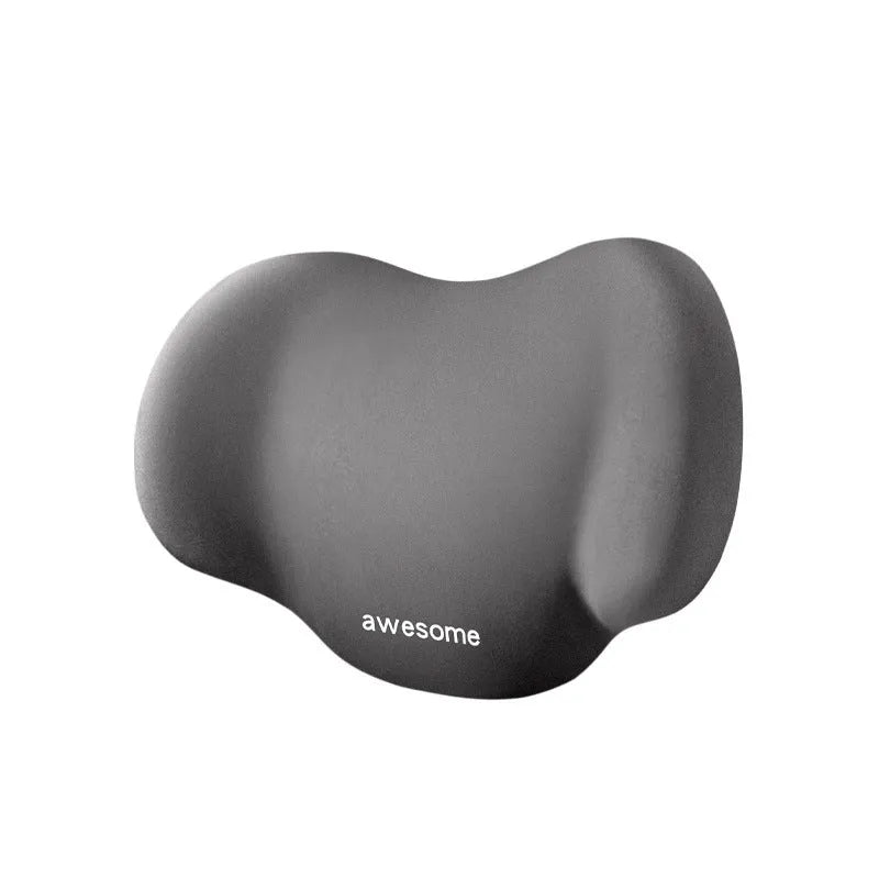 Automotive headrest and lumbar support pillows with geometric pattern and memory foam filling