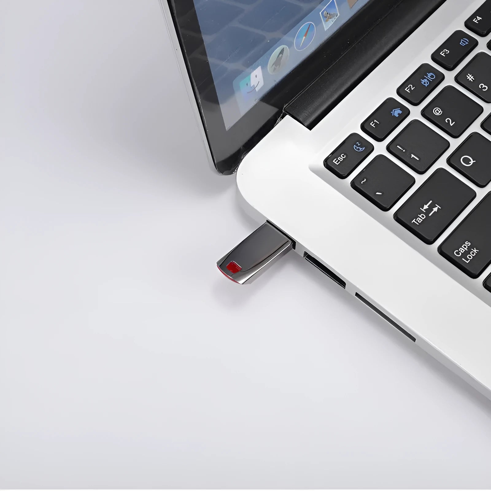 Metal USB flash drive with 2TB maximum storage capacity and USB 2.0 connector