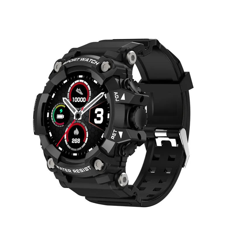 T6 Tactical Rugged Smart Watch Bracelet in black or green with 1.3-inch screen and anti-sweat wristband