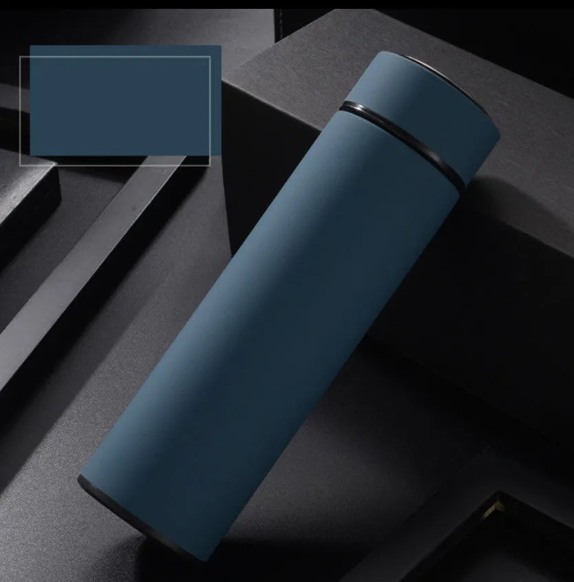 450ml stainless steel vacuum insulated water bottle in various colours including temperature indicator options