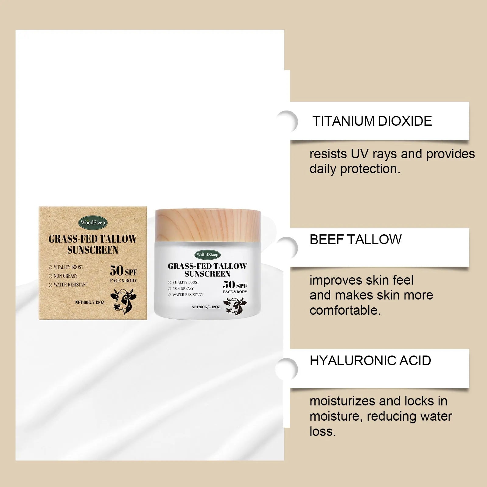 60g tube of butter moisturising protective cream with hyaluronic acid and Centella Asiatica extract