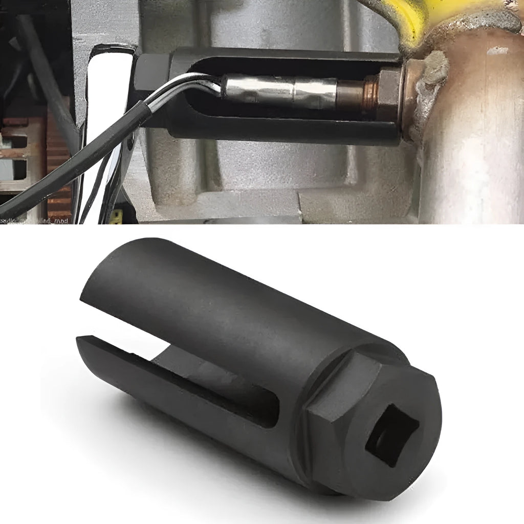 Black chromium vanadium steel oxygen sensor sleeve for 22mm automotive exhaust sensors