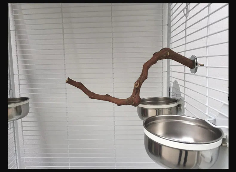 Natural grape wood parrot stand pole for bird cage, random vine shape perch for parrots and parakeets