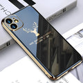 Black TPU full lens protection phone case for iPhone models on a white background.