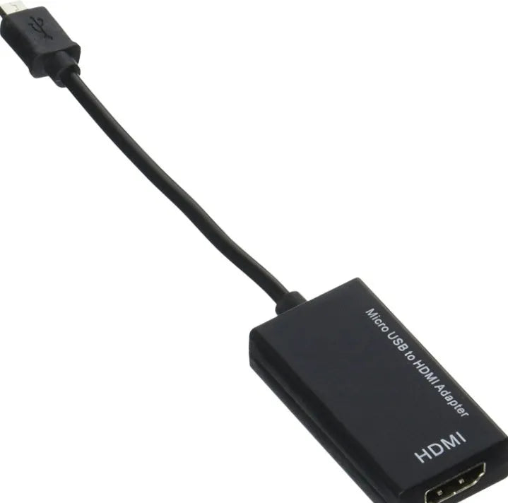 Black DisplayPort to HDMI adapter with a short 12cm cable for connecting PCs to monitors.
