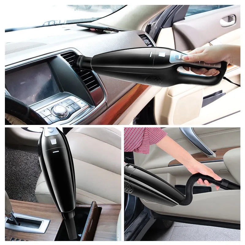 PoHigh Power Hypa car vacuum cleaner with 36cm length, black or orange ABS body, cigarette lighter power connection