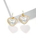 Gold coloured summer love design alloy ear clips for women.