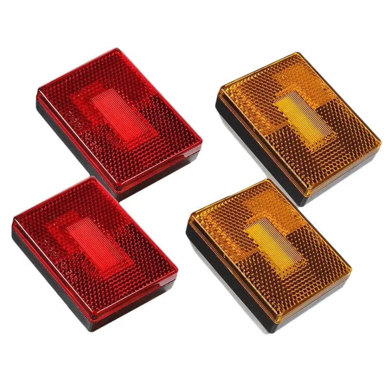 LED trailer side light with transparent cover in red or yellow colour options