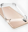 Transparent TPU phone case showing Huawei smartphone compatibility with airbag drop-resistant technology