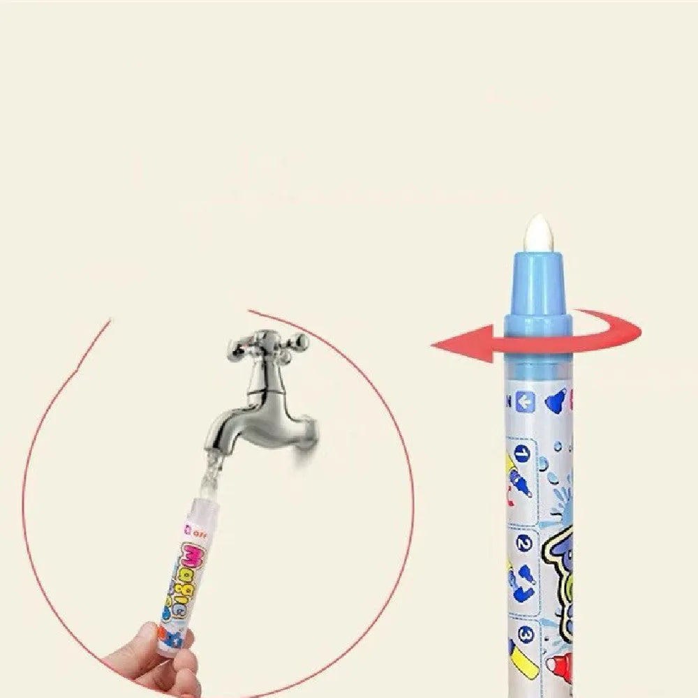 Blue plastic water brush pen 1.5x12cm for water album and water canvas, model No 1