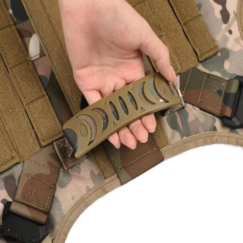 Tactical dog training vest harness collar 6-piece set in four camouflage colours