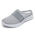 A pair of women's breathable casual flat shoes with a mesh upper and hollow-out design, shown in a choice of colours.
