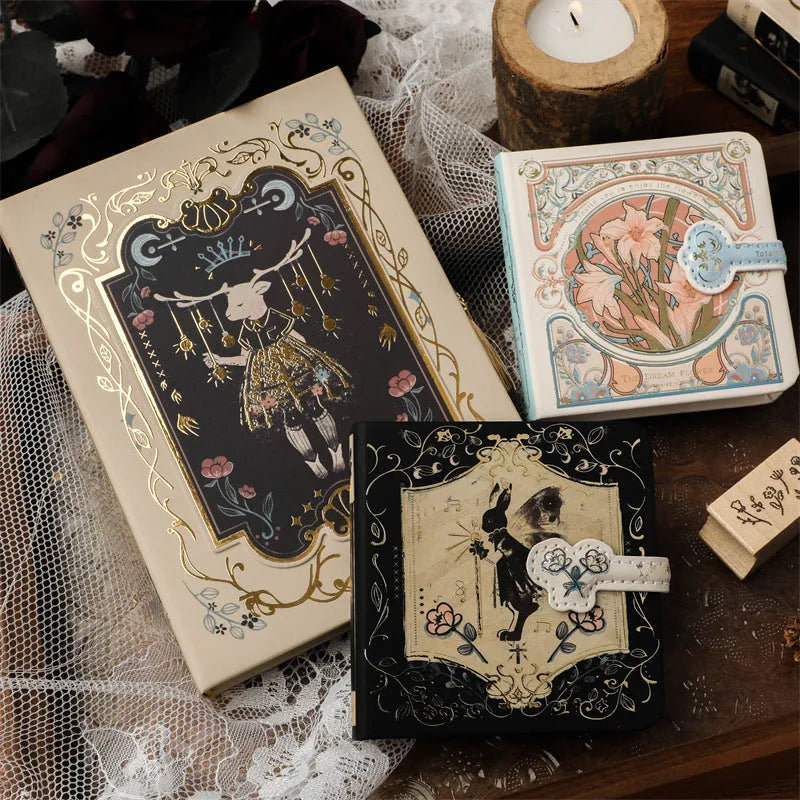 Retro Art THALO A5 notebook with gothic style cover, 40g wood pulp paper, and 11.6 x 16.5cm size