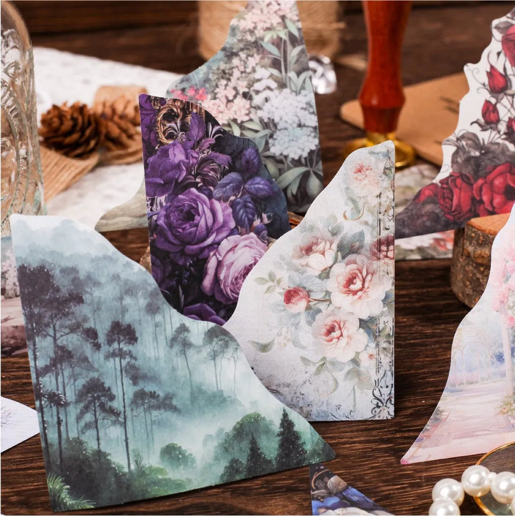 Set of 20 printed paper bookmarks showing six colour variations on light paper