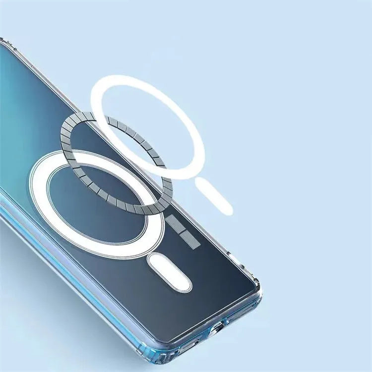 Transparent MagSafe magnetic phone case for Samsung Galaxy S21, S22, S23 phones
