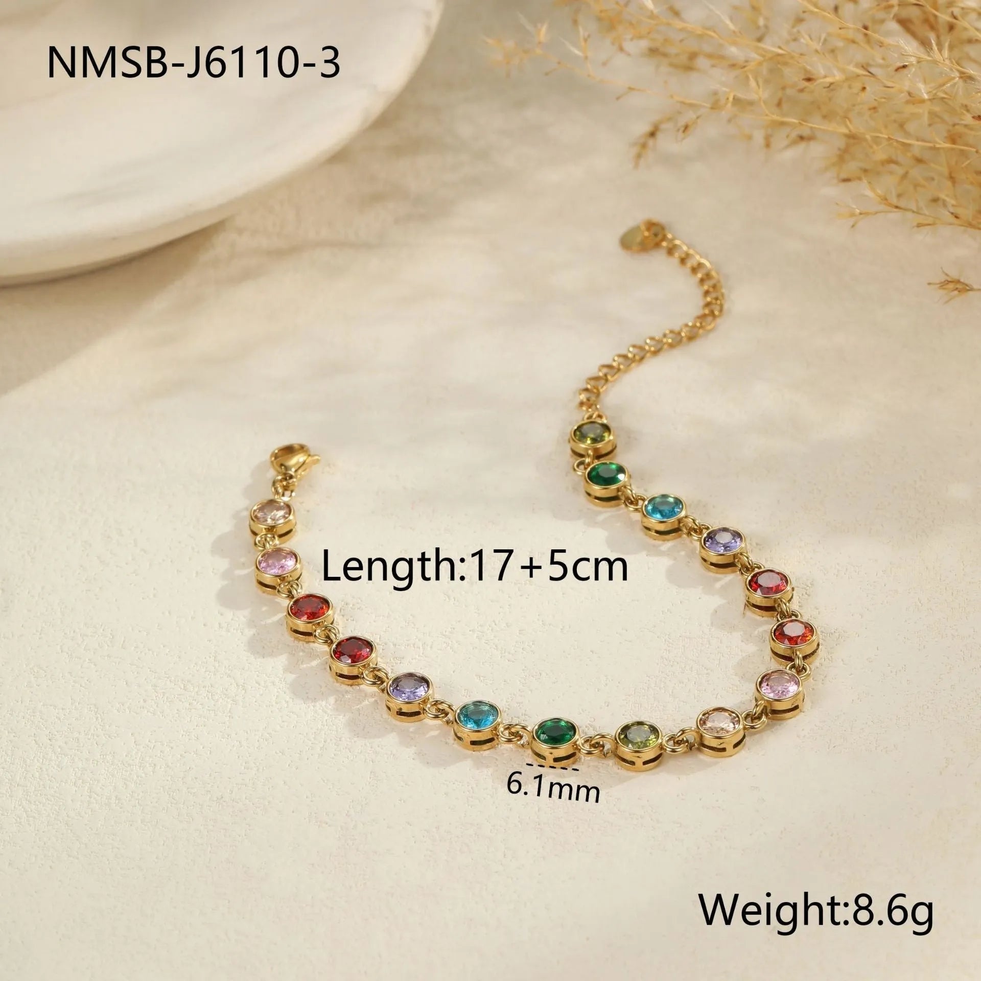Women's stainless steel bracelet with a geometric heart, circle, or square charm in gold or silver plating