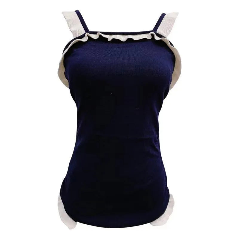 Women's conservative one-piece swimsuit in nylon fabric with Asian sizing options