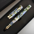 Deep bath green metal pen with three tip size options: 0.5mm, 0.7mm, and 1.0mm