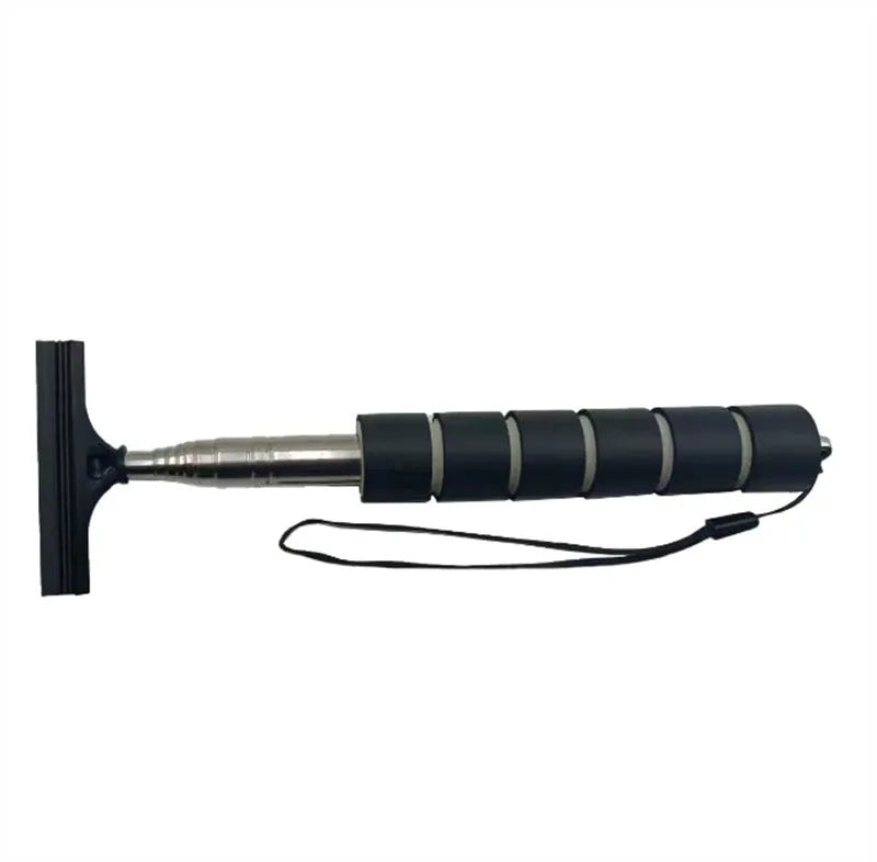 Retractable stainless steel car rearview mirror wiper in multiple colours with extended and retracted views