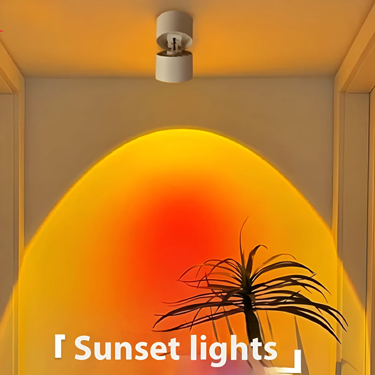 Sunset light wall spotlight with aluminium shell, 220V switch control, open-mounted or embedded 65-80mm fitting