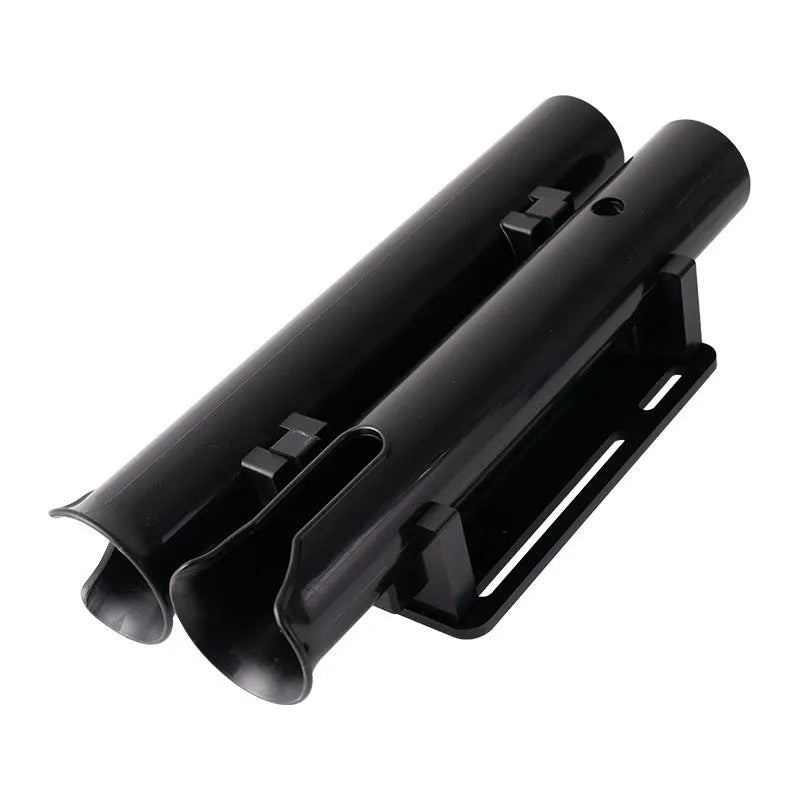Carbon bicycle and motorcycle fishing rod rack with double-layer plastic rod frame