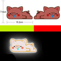 Pair of reflective warning stickers with diamond film, measuring 9cm by 5cm, showing Dragon Totem design for vehicle application
