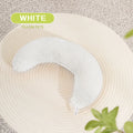 Blue U-shaped cat pillow with adjustable collar showing 30cm diameter measurement