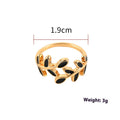 Gold electroplated acrylic leaf geometric ring with flower shape and botanical design