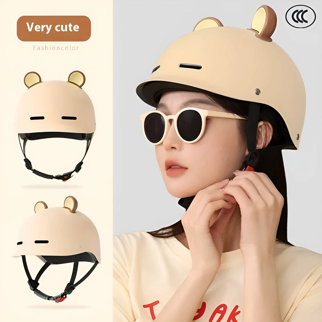 3C certified adult electric bicycle helmet with ABS shell shown in multiple colour options.