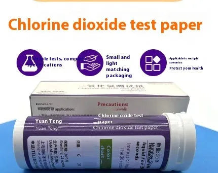Chlorine dioxide test paper bottle containing 50 pieces for waste water concentration detection 0-1000 mg/L