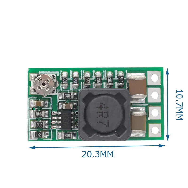 Green PCB DC-DC step down power module converting 12-24V to 5V 3A output