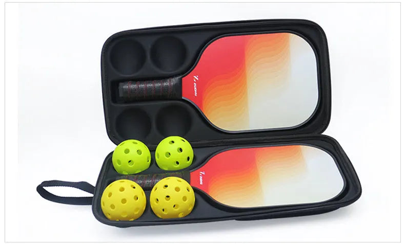 Black Peak pickleball storage box measuring 45x25x8cm with dual shoulder straps