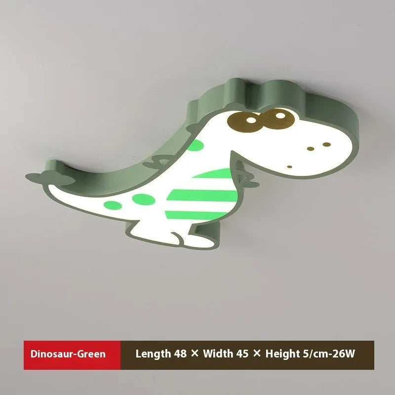 48cm cartoon dinosaur ceiling light with electrodeless dimming and 220V voltage for UK bedrooms