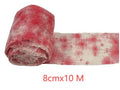 Halloween bloody horror dyed gauze bandage showing 8cm width and polyester texture