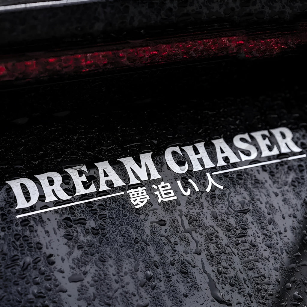 Chinese Dream Chaser car rear window sticker measuring 40x7cm in PET material
