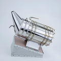 Stainless steel manual bee smoker with leather bellow for beekeeping