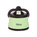Fixed angle whetstone knife sharpener in mustard green or white with tungsten steel blades and ABS PVC body
