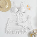 Women's floral swimsuit with bow detail and split design in various colour options