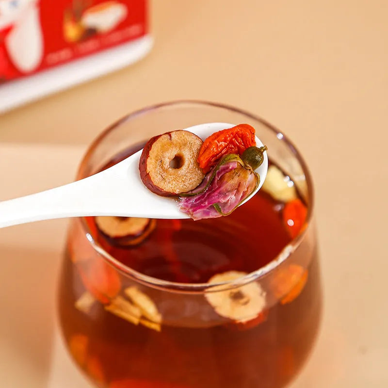 150g box of ginger tea bags with brown sugar, red dates, and traditional herbal ingredients