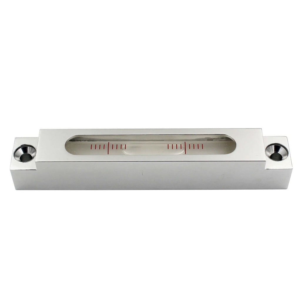 Metal and glass mini strip level measuring 132mm with 500 bubble vials for accurate levelling