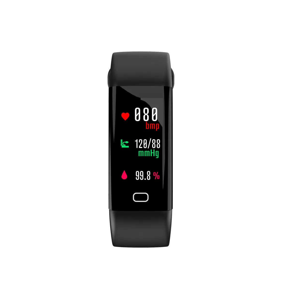 Big screen smart band fitness tracker with OLED display showing exercise metrics