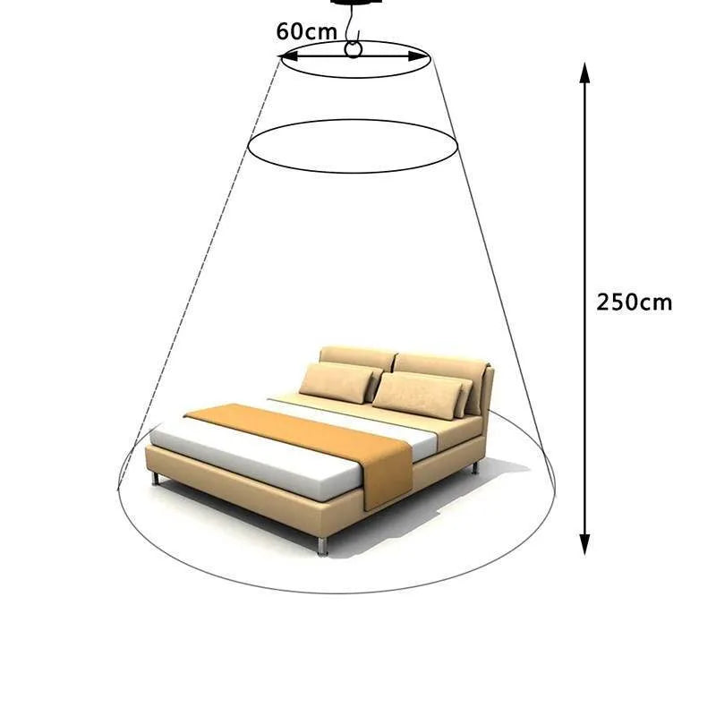 Double bed mosquito net in pink or white, polyester, single opening, installation-free.
