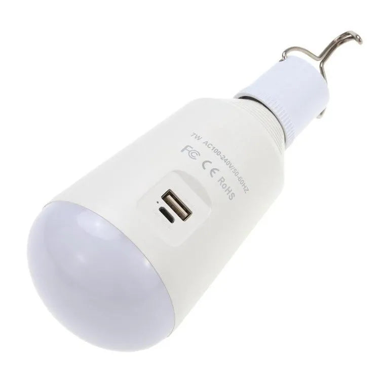 Mini portable LED hook lamp with built-in hook for camping and outdoor use