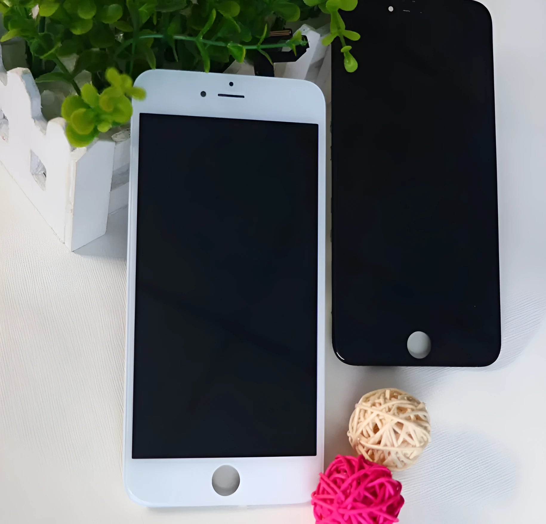 Replacement LCD touch screen assembly for iPhone models 6 to 8 Plus with disassembly tool