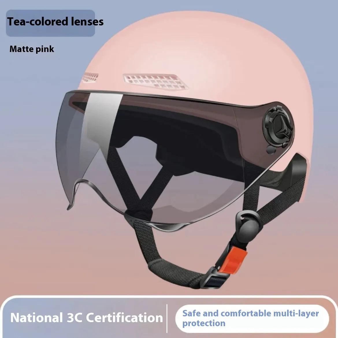 3C certified polypropylene electric motorcycle helmet with sun protection visor in multiple colour options