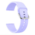 Silicone replacement strap for Fitbit Versa 3 and Sense 2 with silver buckle in multiple colour options