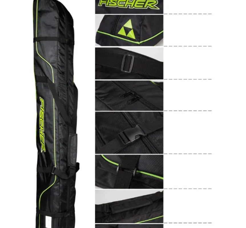 Waterproof Oxford fabric ski gear bag in 165cm and 175cm sizes for winter sports travel and storage